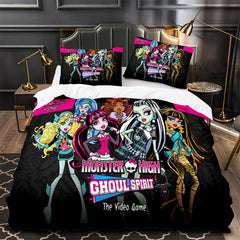 Monster High Duvet Cover Quilt Case Pillowcase Bedding Set Without Filler