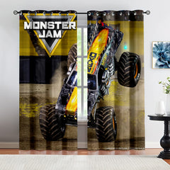 Monster Jam Blackout Curtains Drapes For Window Treatment Set