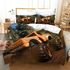 Monster Truck Duvet Cover Quilt Case Pillowcase Bedding Set