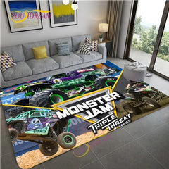 Monster Truck Monster Jam Cosplay Carpet Living Room Bedroom Sofa Rug Door Mat