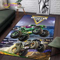 Monster Truck Monster Jam Cosplay Carpet Living Room Bedroom Sofa Rug Door Mat