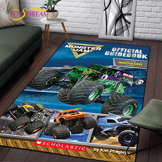 Monster Truck Monster Jam Cosplay Carpet Living Room Bedroom Sofa Rug Door Mat