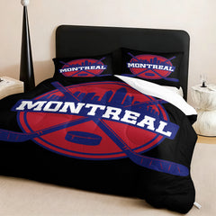Montreal Canadiens Hockey League Comforter Pillowcase Sets Blanket All Season Reversible Quilted Duvet