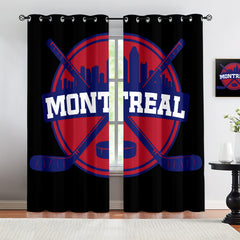 Montreal Canadiens Blackout Curtains Drapes For Window Treatment Set