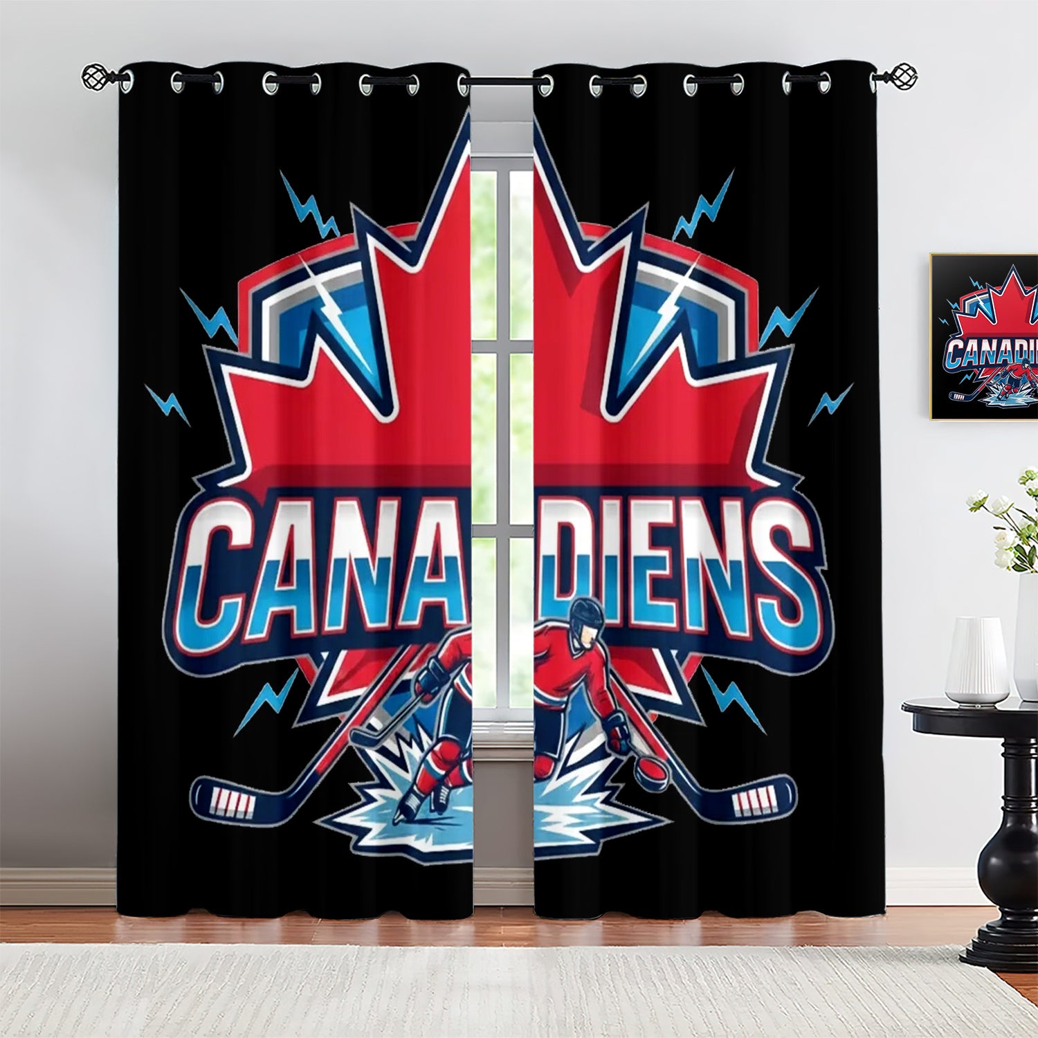 Montreal Canadiens Blackout Curtains Drapes For Window Treatment Set