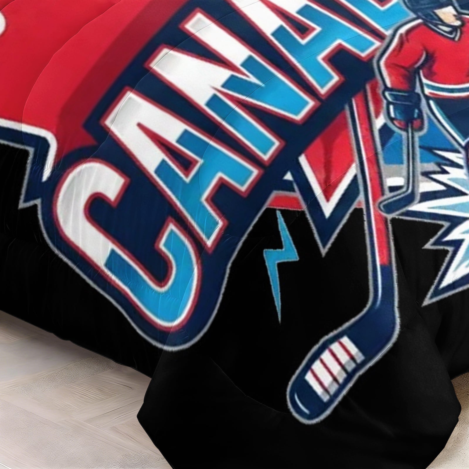 Montreal Canadiens Hockey League Comforter Pillowcase Sets Blanket All Season Reversible Quilted Duvet
