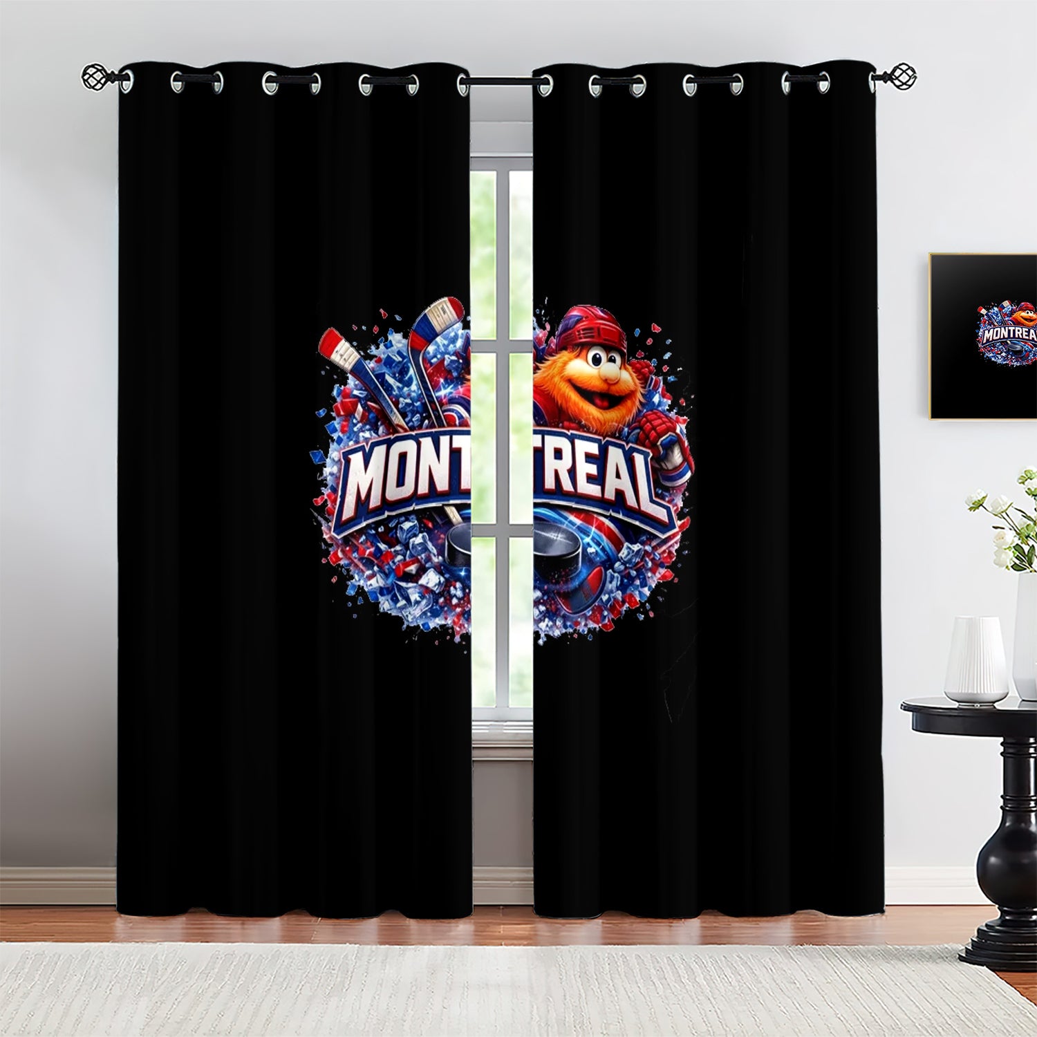 Montreal Canadiens Blackout Curtains Drapes For Window Treatment Set