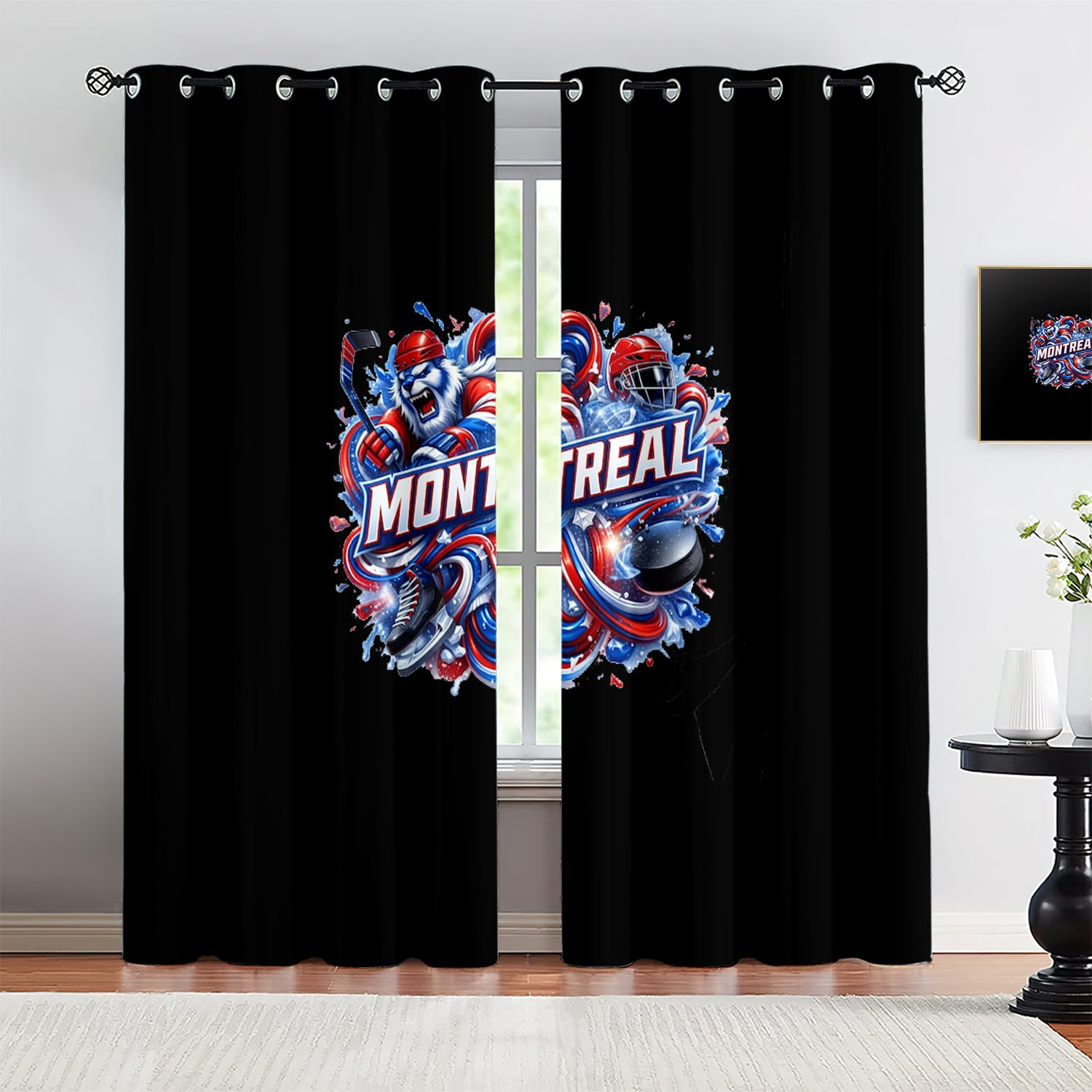 Montreal Canadiens Blackout Curtains Drapes For Window Treatment Set