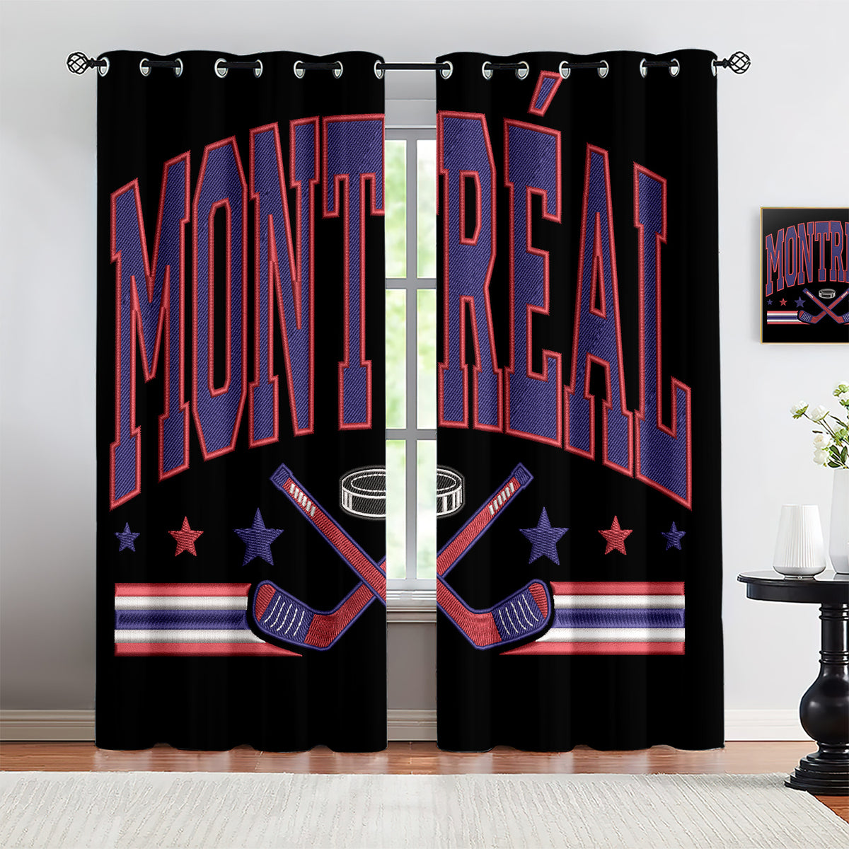 Montreal Canadiens Blackout Curtains Drapes For Window Treatment Set