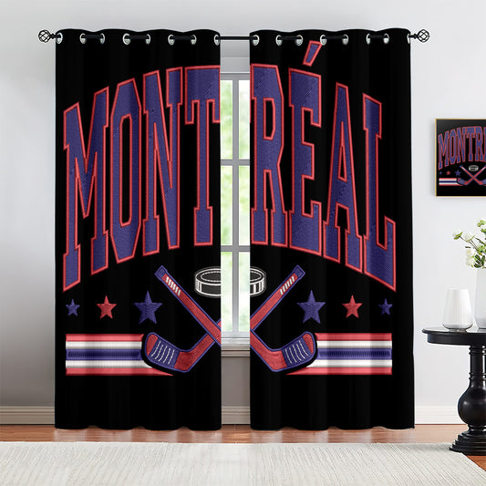 Montreal Canadiens Blackout Curtains Drapes For Window Treatment Set 1500