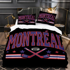 Montreal Canadiens Hockey Duvet Cover Quilt Case Pillowcase Bedding Set Without Filler