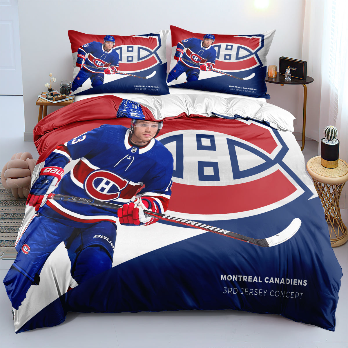 Montreal Canadiens Hockey League Duvet Cover Quilt Case Pillowcase