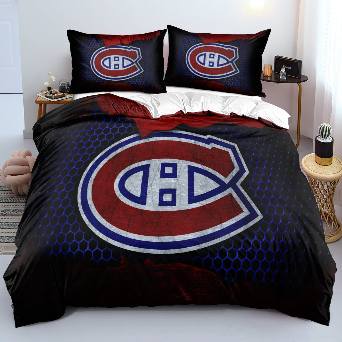 Montreal Canadiens Hockey League Duvet Cover Quilt Case Pillowcase