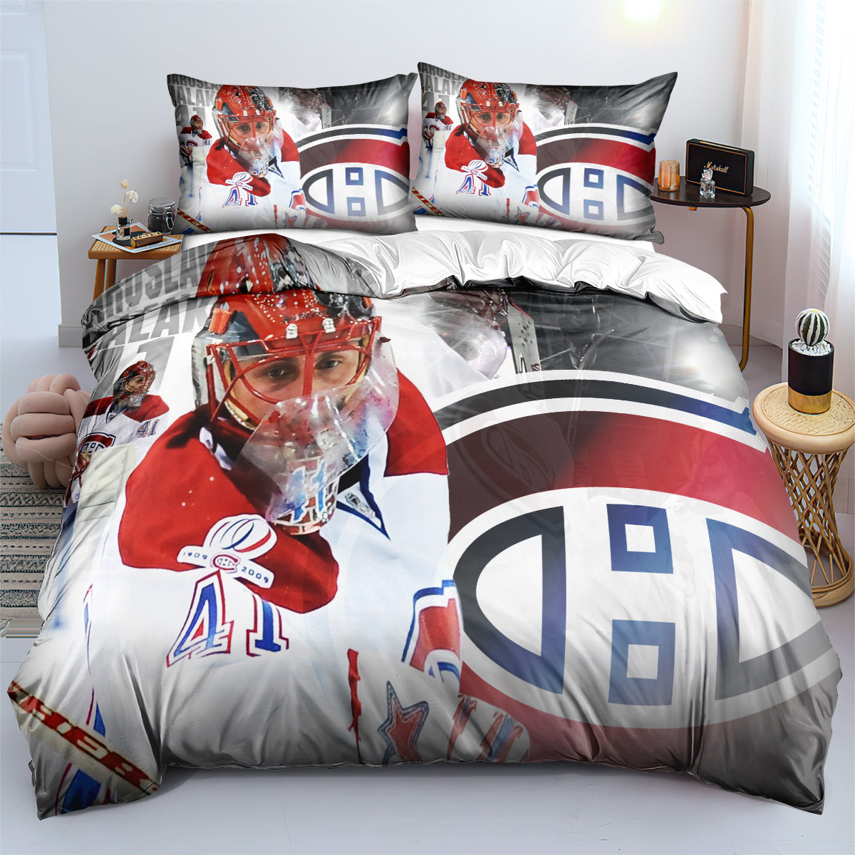 Montreal Canadiens Hockey League Duvet Cover Quilt Case Pillowcase