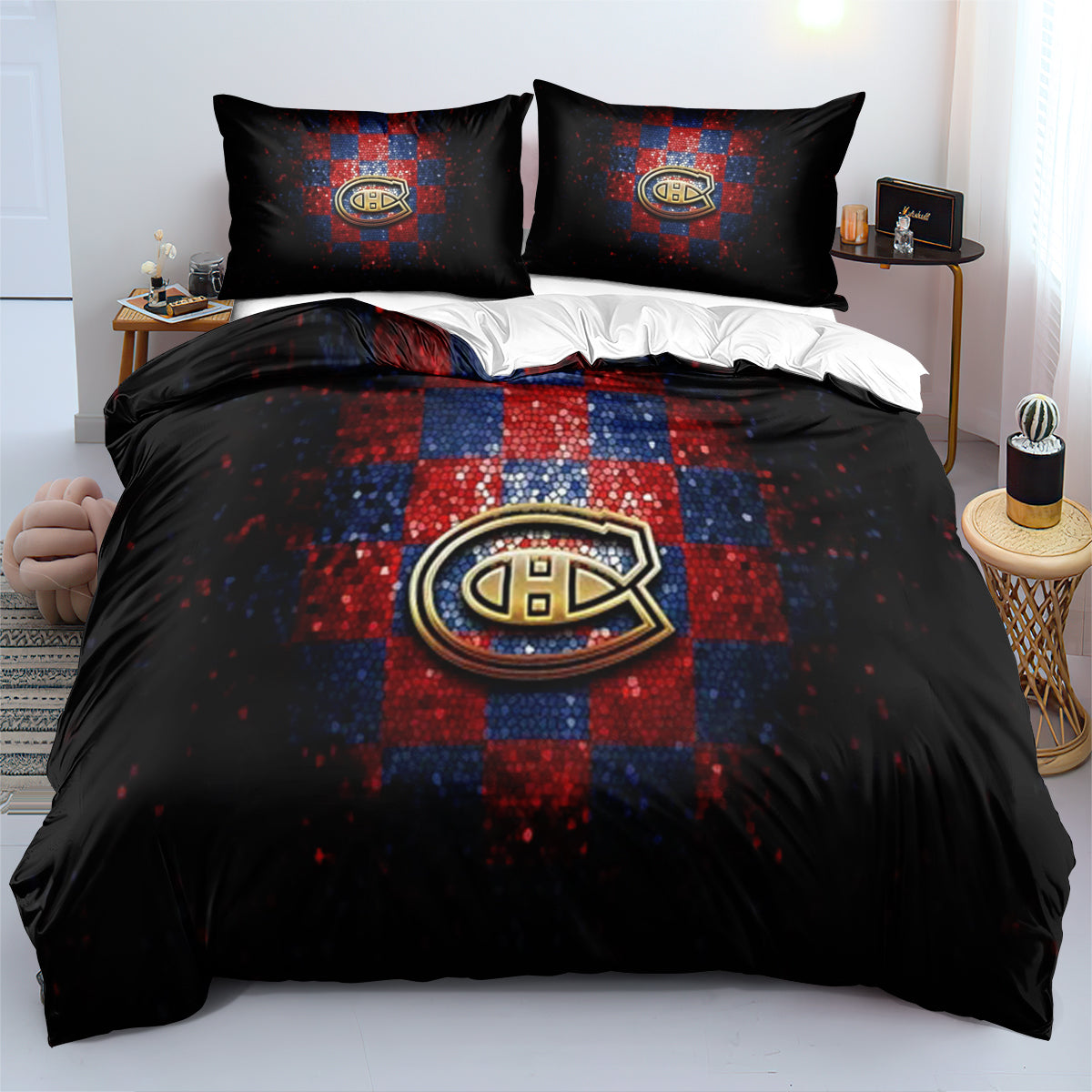 Montreal Canadiens Hockey League Duvet Cover Quilt Case Pillowcase