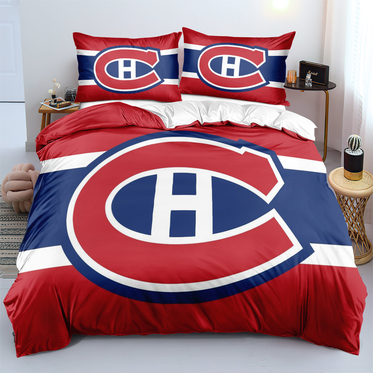 Montreal Canadiens Hockey League Duvet Cover Quilt Case Pillowcase