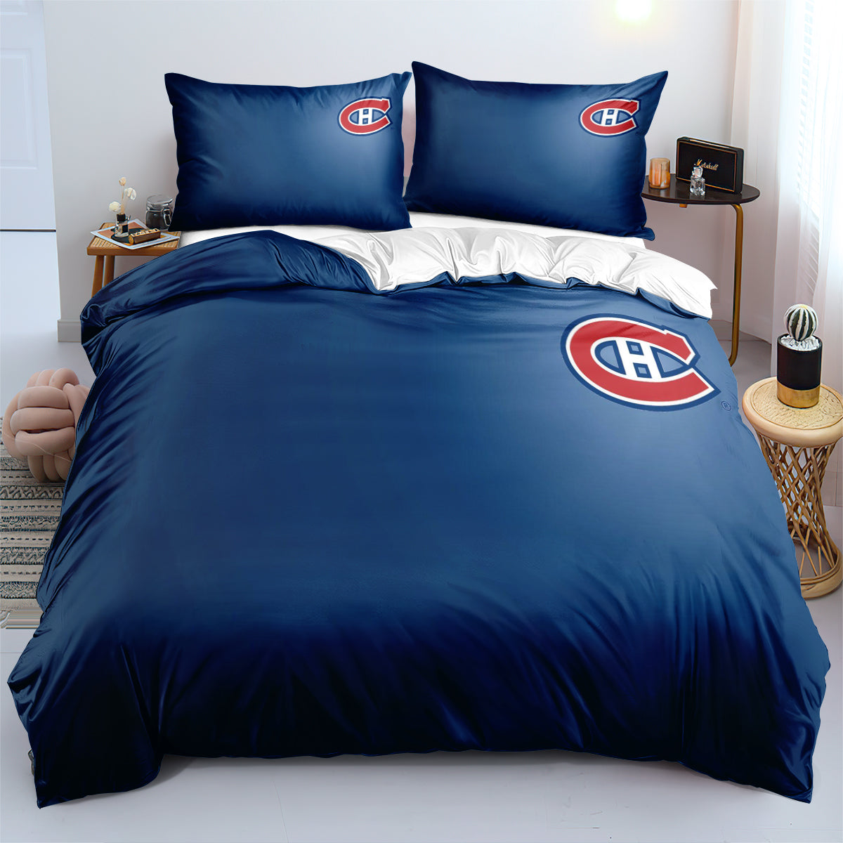 Montreal Canadiens Hockey League Duvet Cover Quilt Case Pillowcase