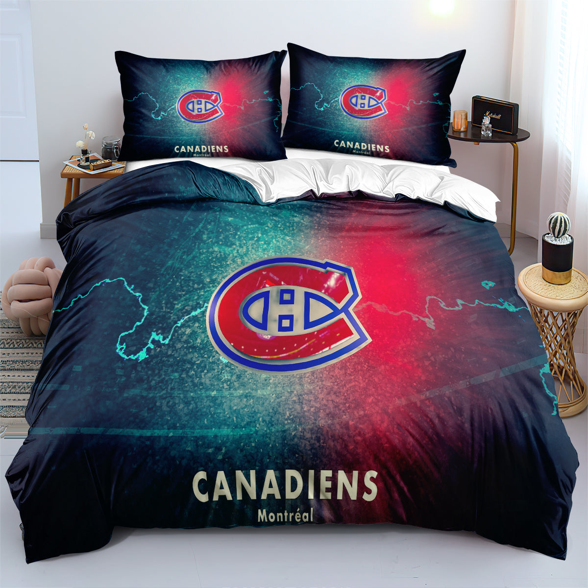 Montreal Canadiens Hockey League Duvet Cover Quilt Case Pillowcase