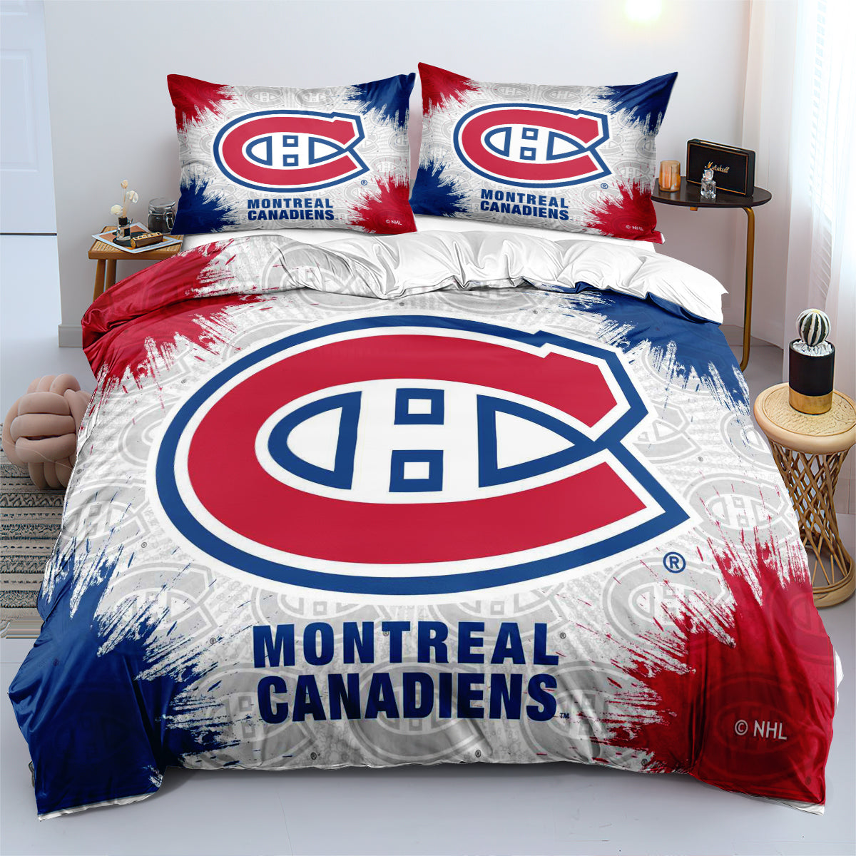 Montreal Canadiens Hockey League Duvet Cover Quilt Case Pillowcase