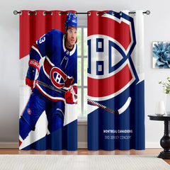 Montreal Canadiens Hockey League Blackout Curtains Drapes For Window Treatment Set