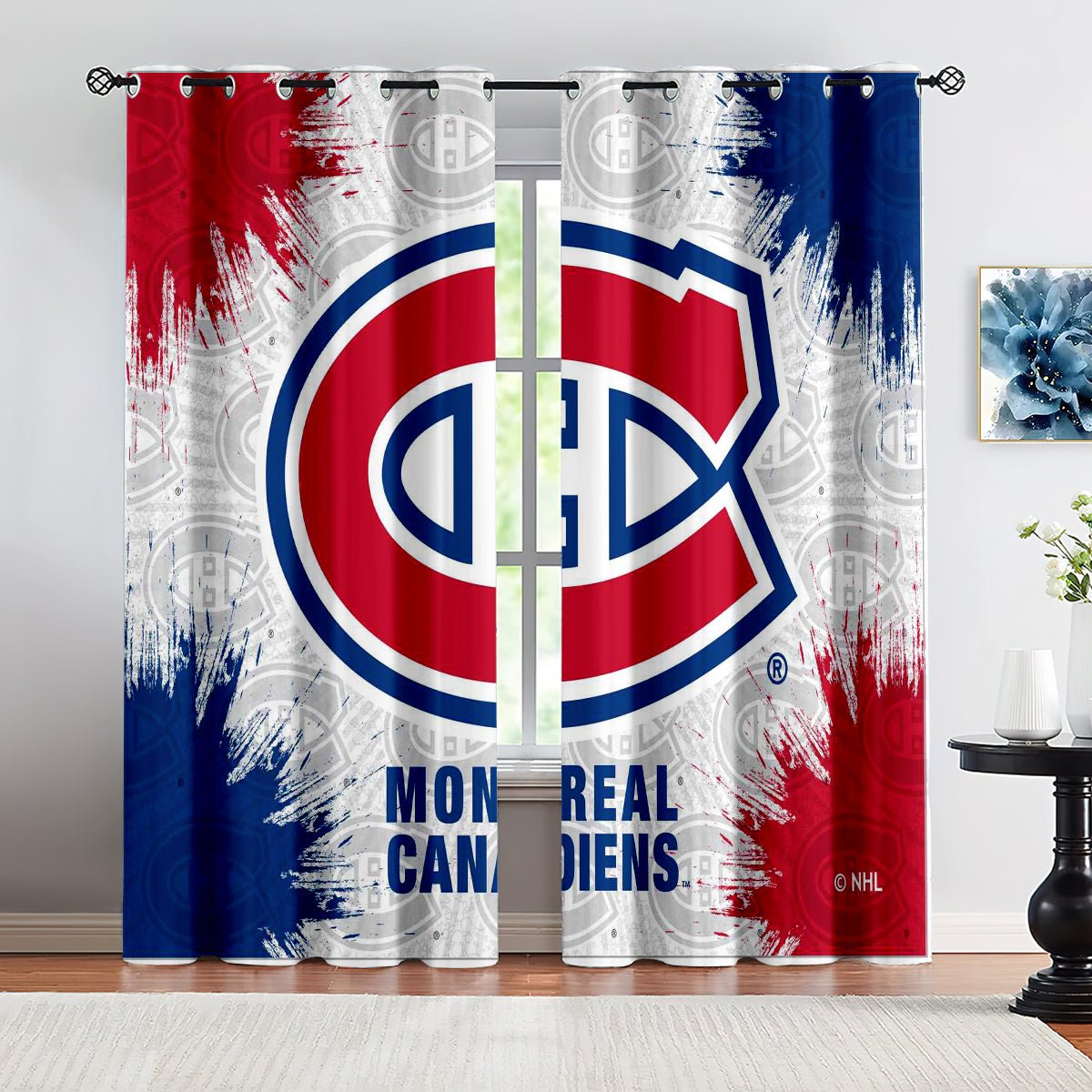 Montreal Canadiens Hockey League Blackout Curtains Drapes For Window Treatment Set