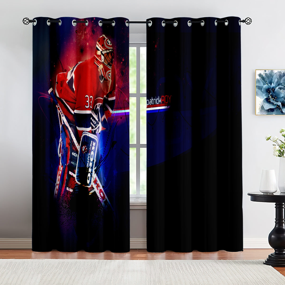 Montreal Canadiens Hockey League Blackout Curtains Drapes For Window Treatment Set