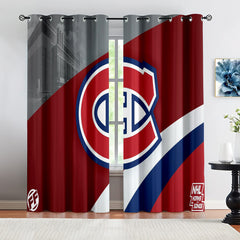 Montreal Canadiens Hockey League Blackout Curtains Drapes For Window Treatment Set