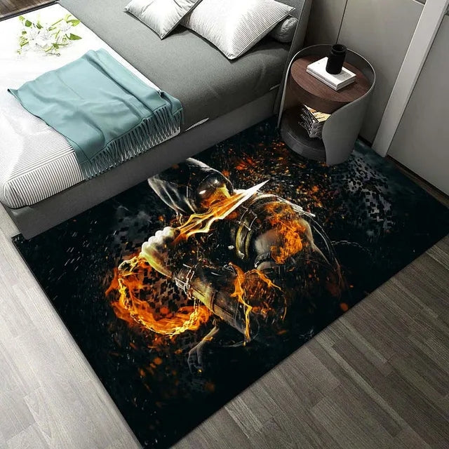 Mortal Kombat Graphic Carpet Living Room Bedroom Sofa Rug Door Mat Kitchen Bathroom Mats for Kids