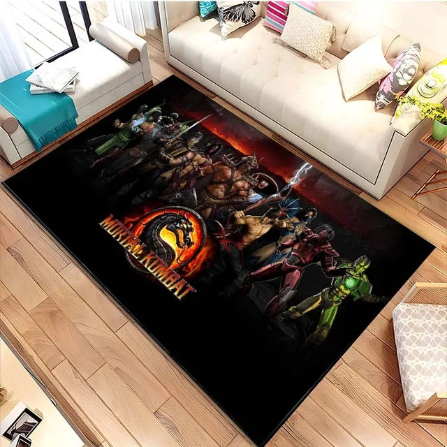 Mortal Kombat Graphic Carpet Living Room Bedroom Sofa Rug Door Mat Kitchen Bathroom Mats for Kids