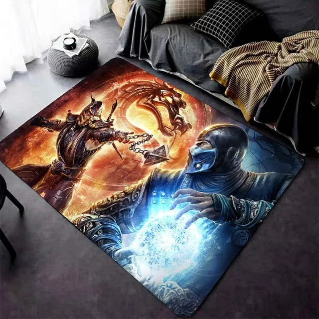 Mortal Kombat Graphic Carpet Living Room Bedroom Sofa Rug Door Mat Kitchen Bathroom Mats for Kids