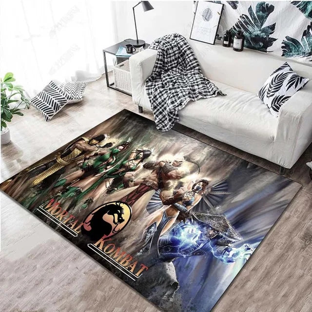 Mortal Kombat Graphic Carpet Living Room Bedroom Sofa Rug Door Mat Kitchen Bathroom Mats for Kids