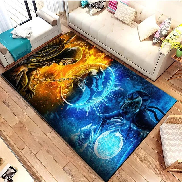 Mortal Kombat Graphic Carpet Living Room Bedroom Sofa Rug Door Mat Kitchen Bathroom Mats for Kids