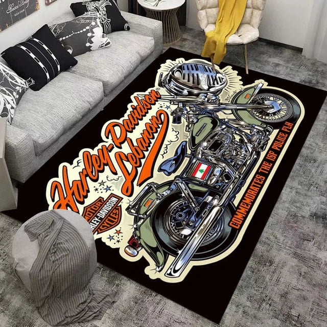 Motor Logo Carpet Living Room Bedroom Sofa Rug Door Mat