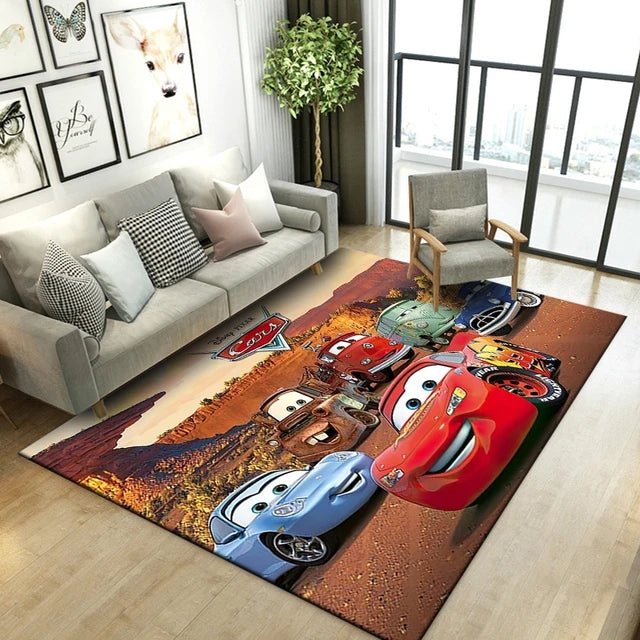 Movie Cars Lightning McQueen Carpet Living Room Bedroom Sofa Mat Door Rugs