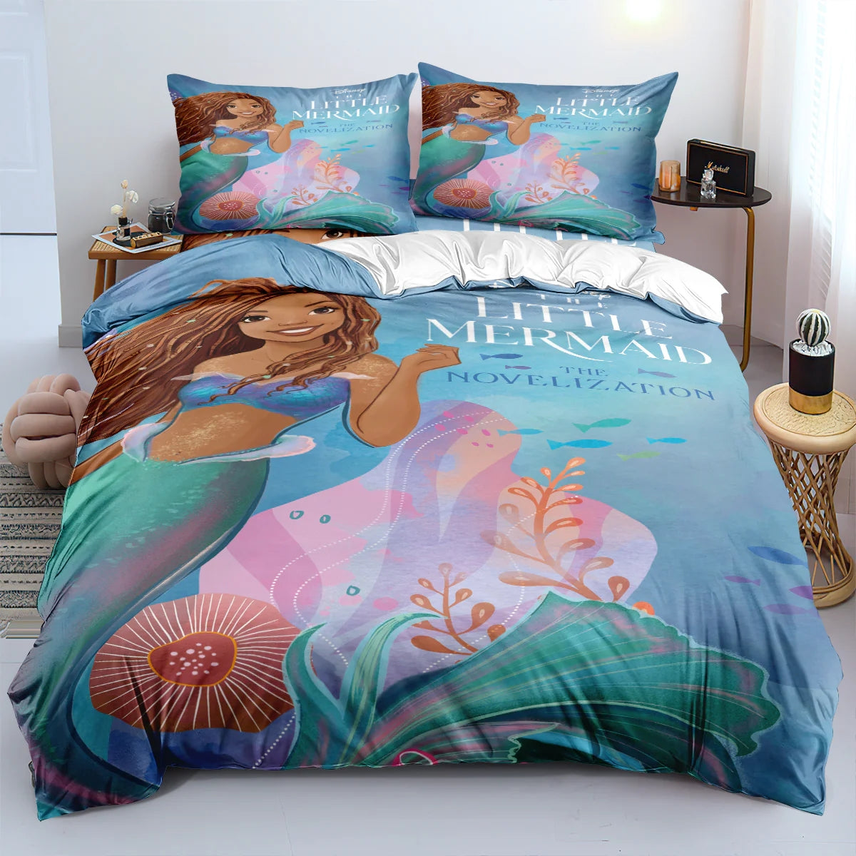 2024 NEW Movie The Little Mermaid Bedding Set Duvet Cover