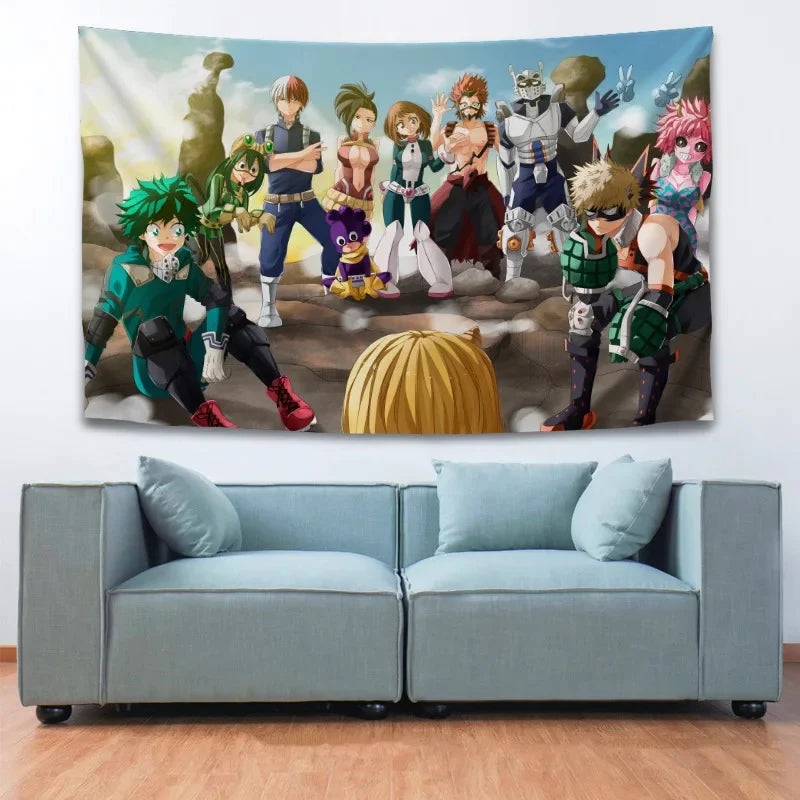 My Hero Academia Wall Decor Hanging Tapestry Home Bedroom Living Room Decoration