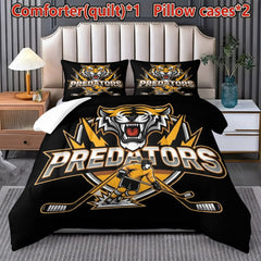 Nashville Predators Hockey League Comforter Pillowcase Sets Blanket All Season Reversible Quilted Duvet