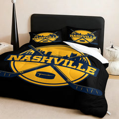 Nashville Predators Hockey League Comforter Pillowcase Sets Blanket All Season Reversible Quilted Duvet