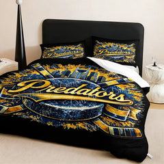 Nashville Predators Hockey League Comforter Pillowcase Sets Blanket All Season Reversible Quilted Duvet
