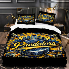 Nashville Predators Hockey Duvet Cover Quilt Case Pillowcase Bedding Set Without Filler