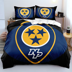 Nashville Predators Hockey League Duvet Cover Quilt Case Pillowcases