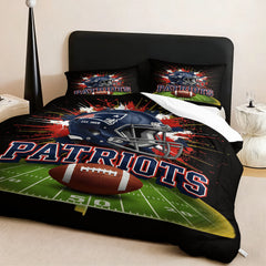 New England Patriots Comforter Pillowcase Sets Blanket All Season Reversible Quilted Duvet
