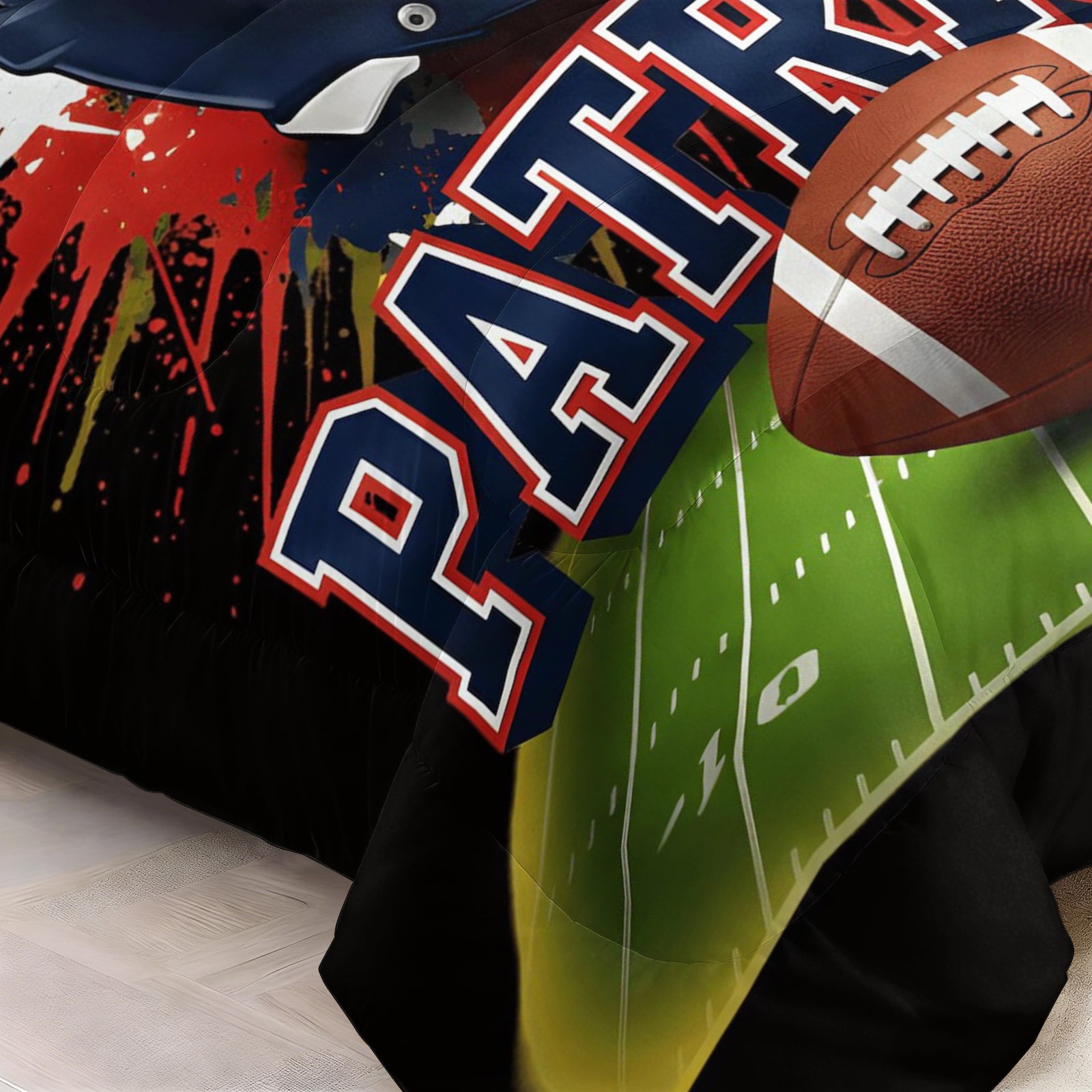 New England Patriots Comforter Pillowcase Sets Blanket All Season Reversible Quilted Duvet
