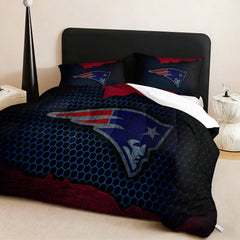 New England Patriots Comforter Pillowcase Sets Blanket All Season Reversible Quilted Duvet