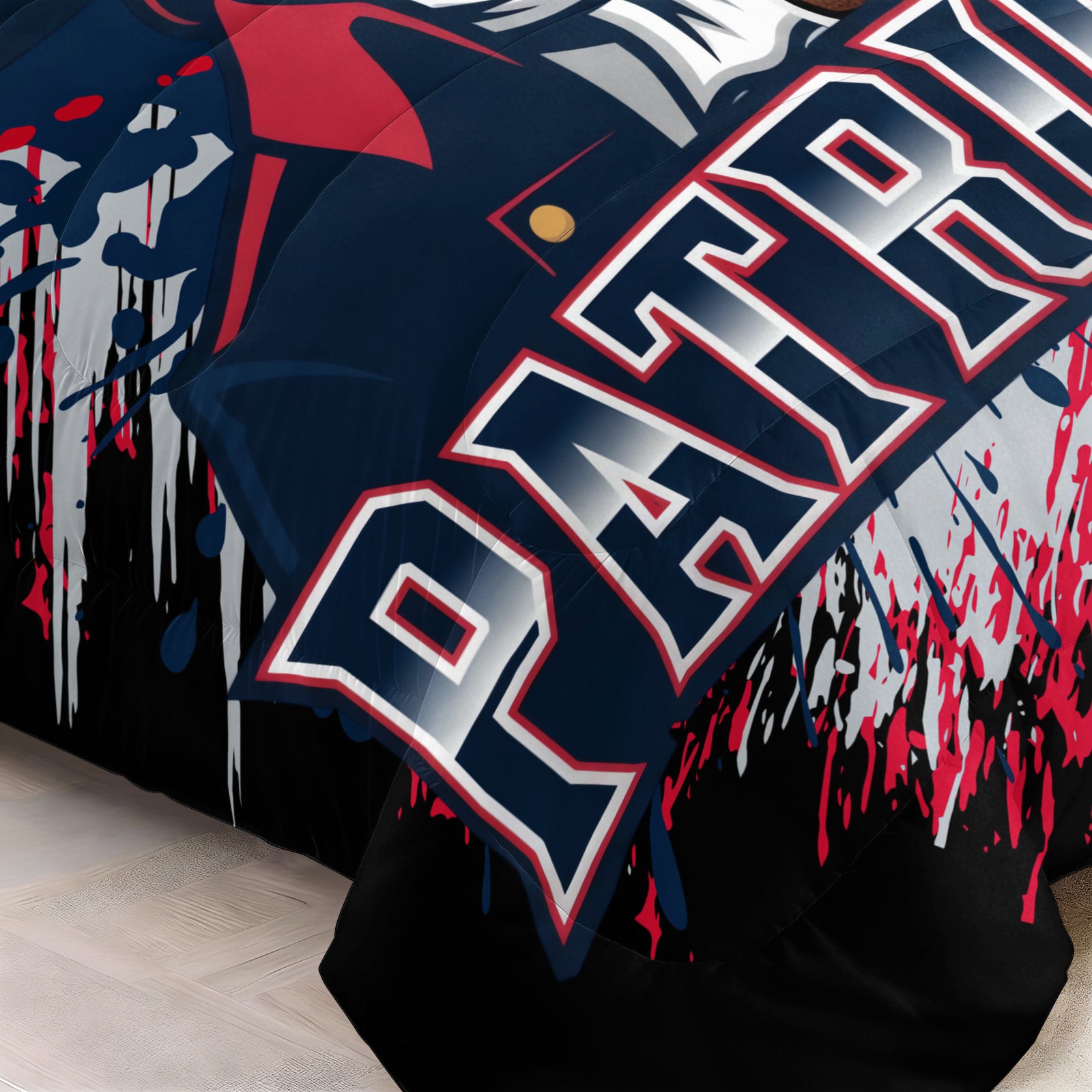 New England Patriots Comforter Pillowcase Sets Blanket All Season Reversible Quilted Duvet