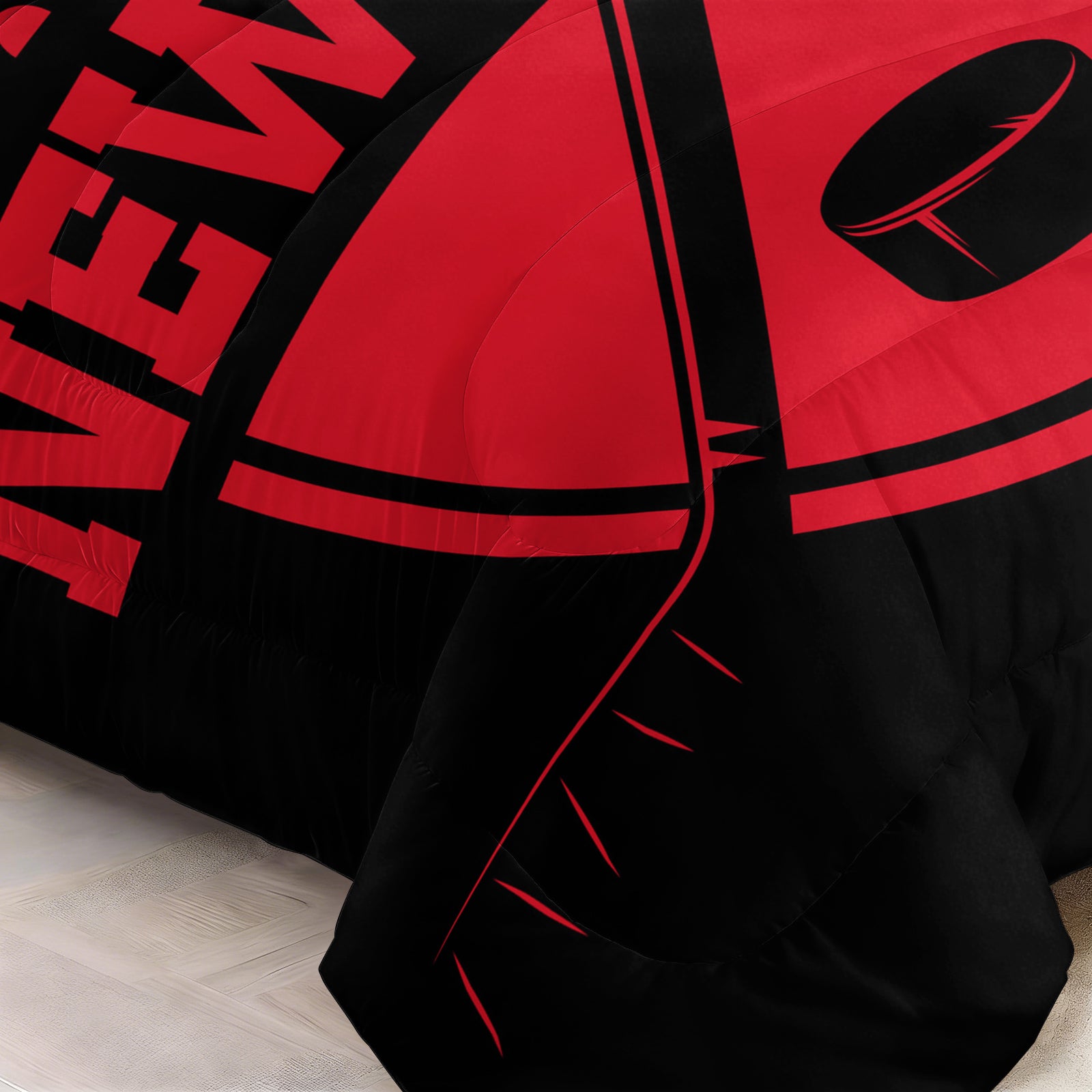 New Jersey Devils Hockey League Comforter Pillowcase Sets Blanket All Season Reversible Quilted Duvet