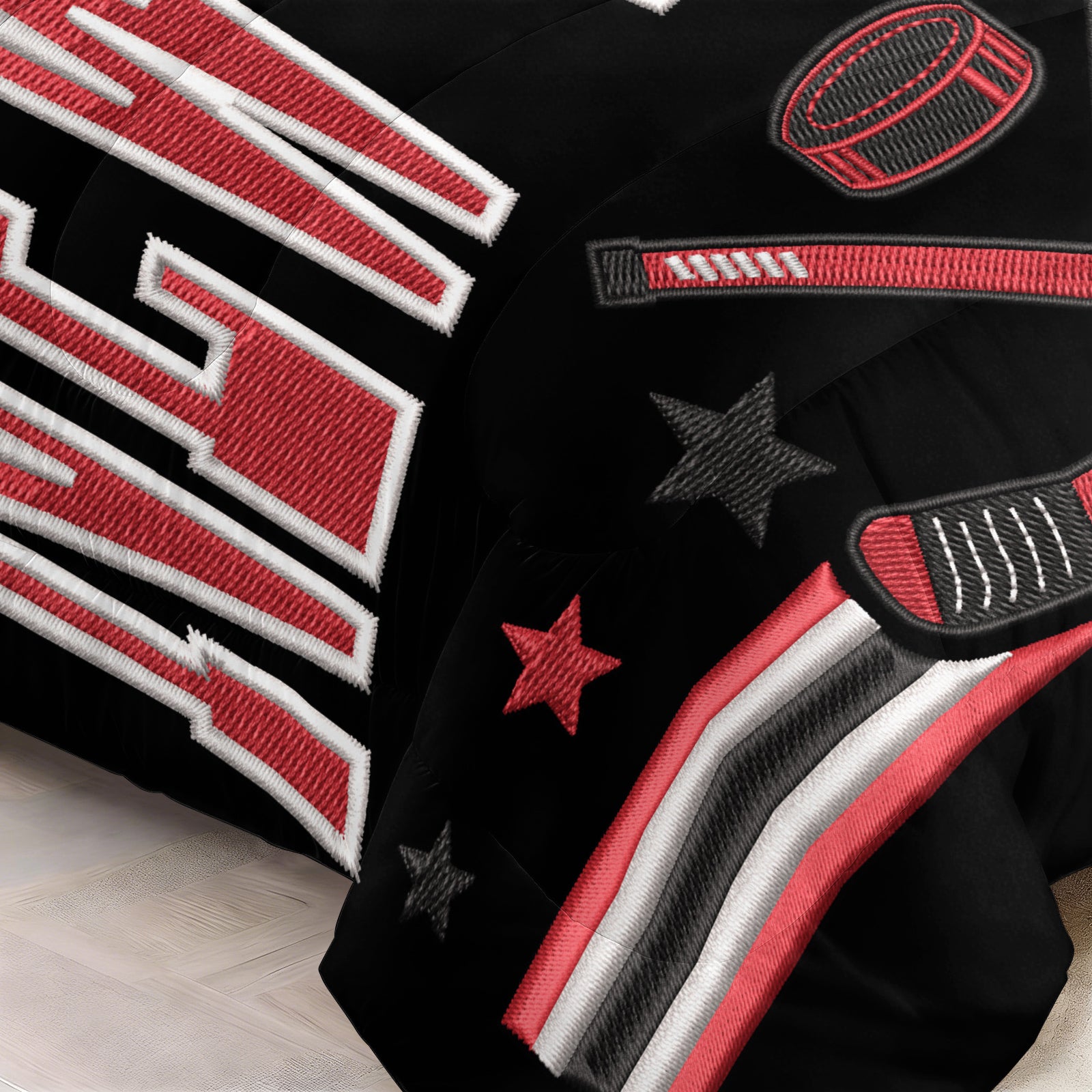 New Jersey Devils Hockey League Comforter Pillowcase Sets Blanket All Season Reversible Quilted Duvet