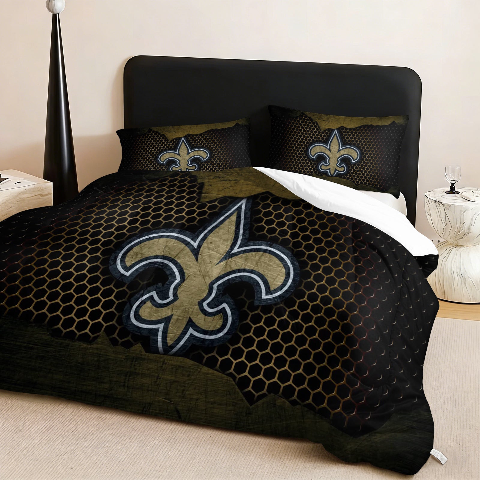 New Orleans Saints Comforter Pillowcase Sets Blanket All Season Reversible Quilted Duvet