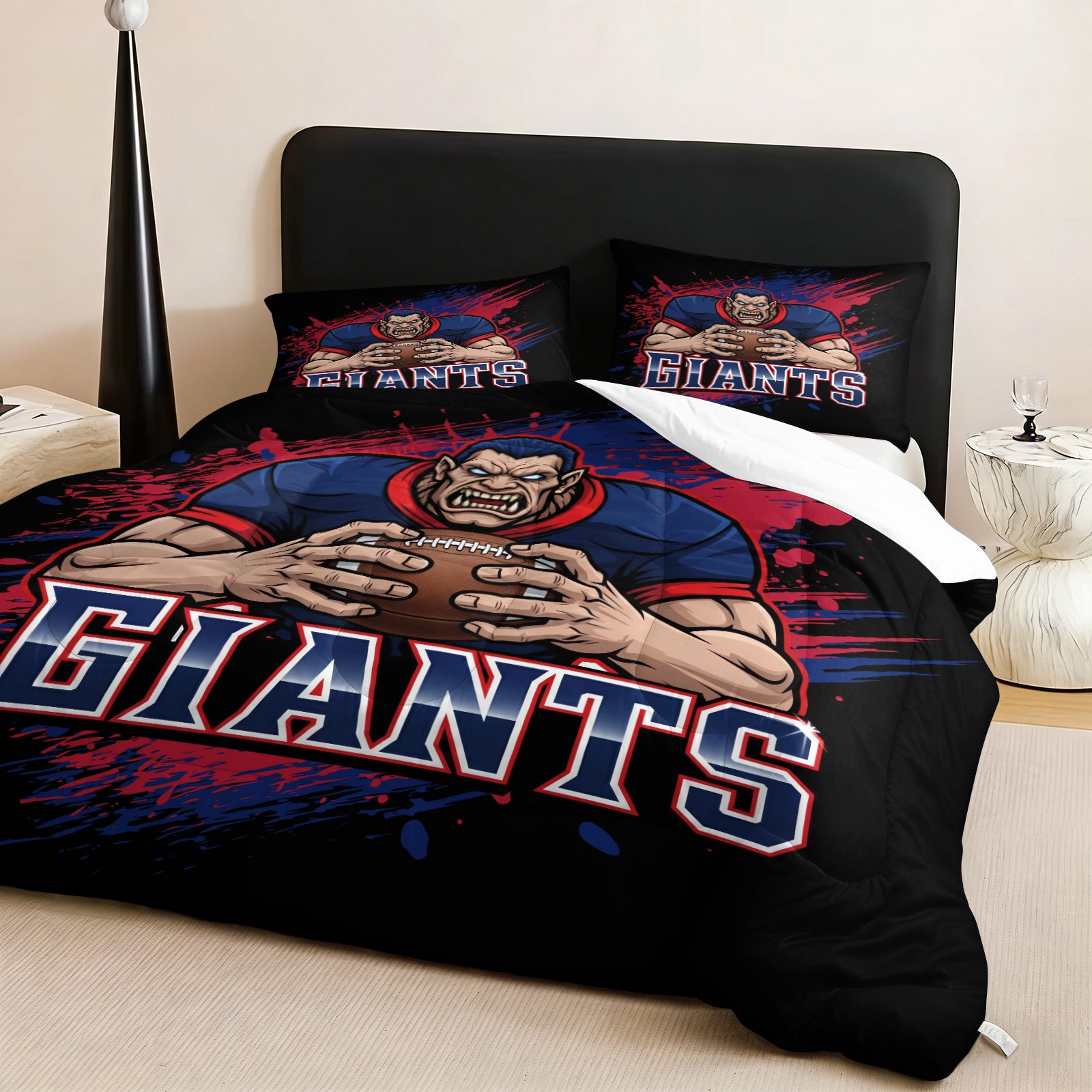 New York Giants Comforter Pillowcase Sets Blanket All Season Reversible Quilted Duvet