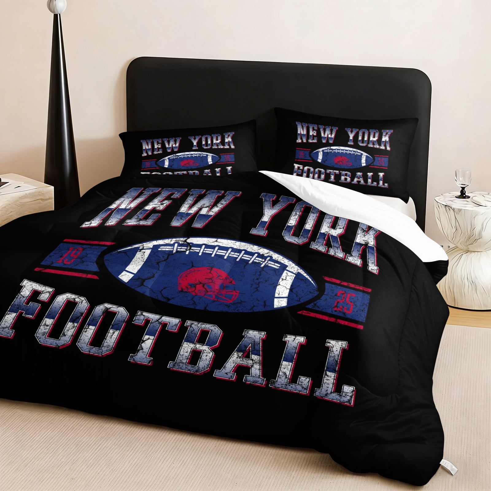 New York Giants Comforter Pillowcase Sets Blanket All Season Reversible Quilted Duvet